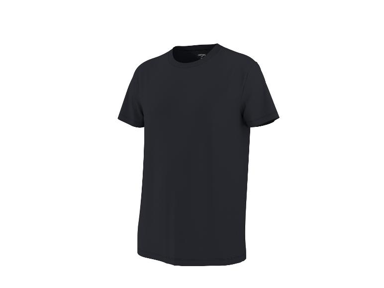 Eenvoudig zwart heren T-shirt, vooraanzicht