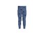 Blauwe kinderlegging met zwarte hartjes