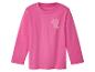 Roze kinder shirt met lange mouwen en hartenprint