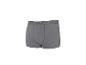 Grijze geribbelde boxershorts met elastische tailleband met tekst.