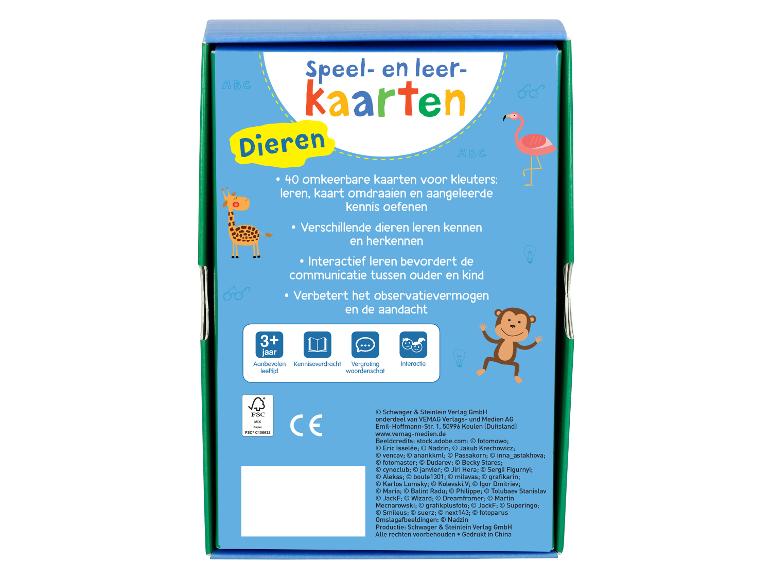 Speel- en leerkaarten met dieren voor kinderen vanaf 3 jaar.