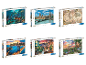 Verschillende motieven van Clementoni puzzels met 3000 stukjes met landschappen en steden.