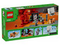 LEGO Minecraft set met een Nether Portal, een Wither Skeleton, een Zombie en een Magma Cube.