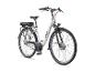 Witte stads-elektrische fiets met bagagedrager en accu