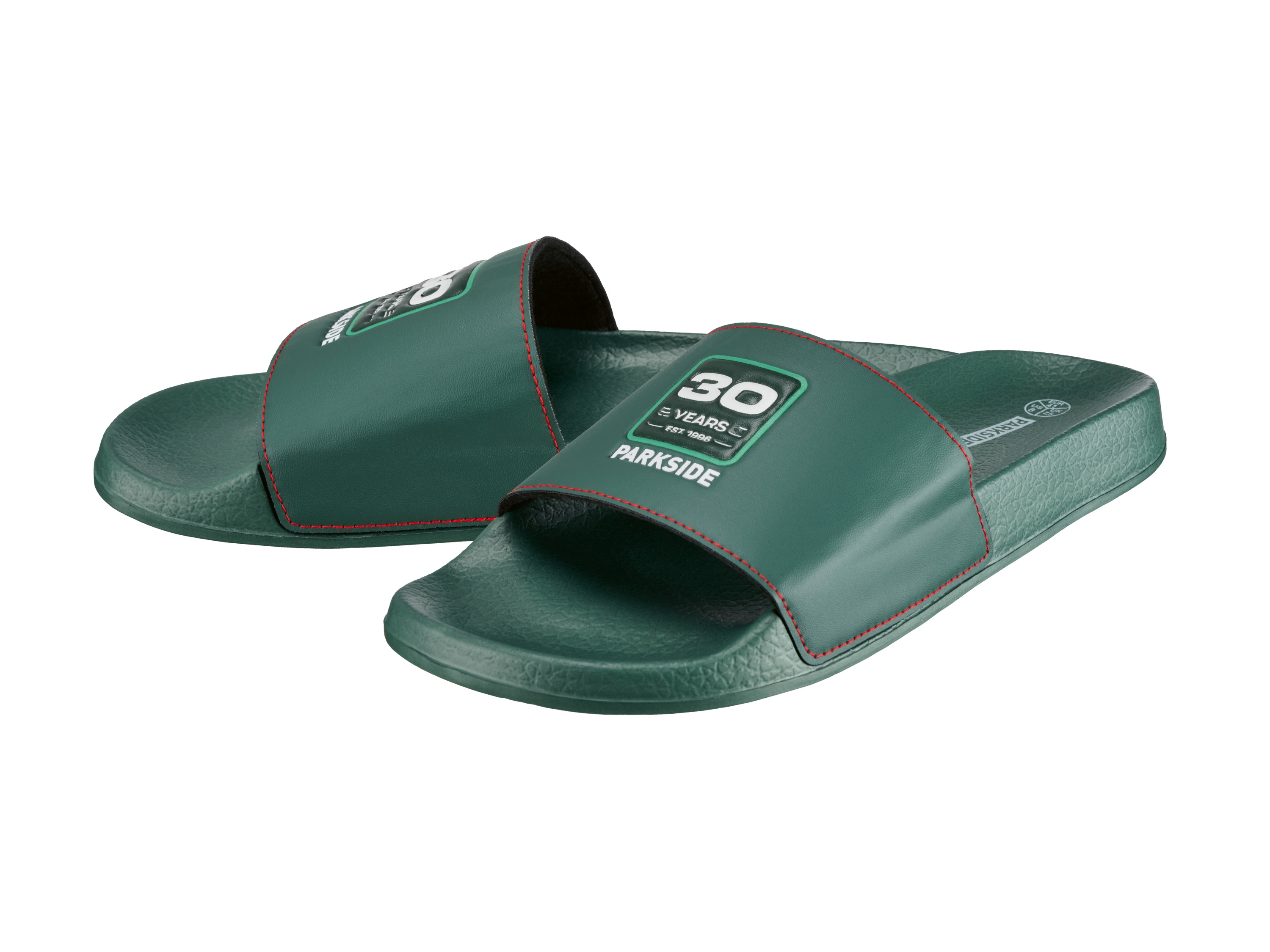 PARKSIDE Heren badslippers, Fan Edition (groen, 41)
