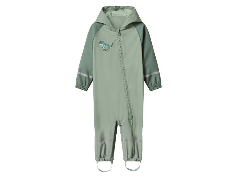 Kinder waterdicht pak in groen met dinosaurusprint