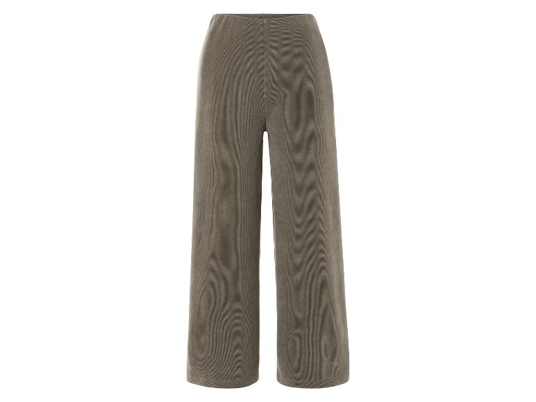 Donkergrijze corduroy broek voor dames.