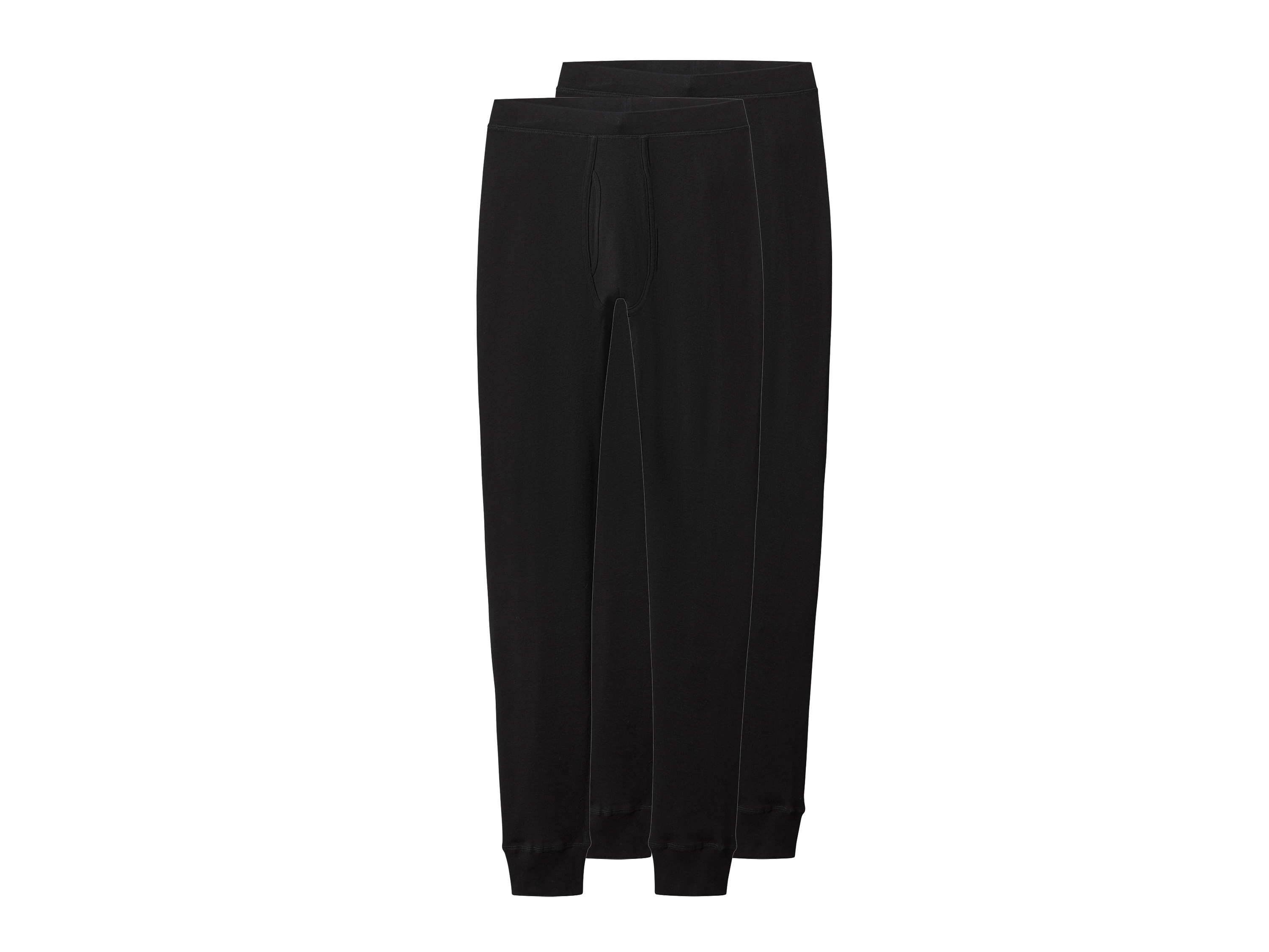 esmara Men Set van 2 lange heren onderbroek (Zwart, XL)