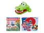 Klassieke Hasbro kinderspellen: Krokodil met kiespijn, Monopoly Junior en Wie is het.