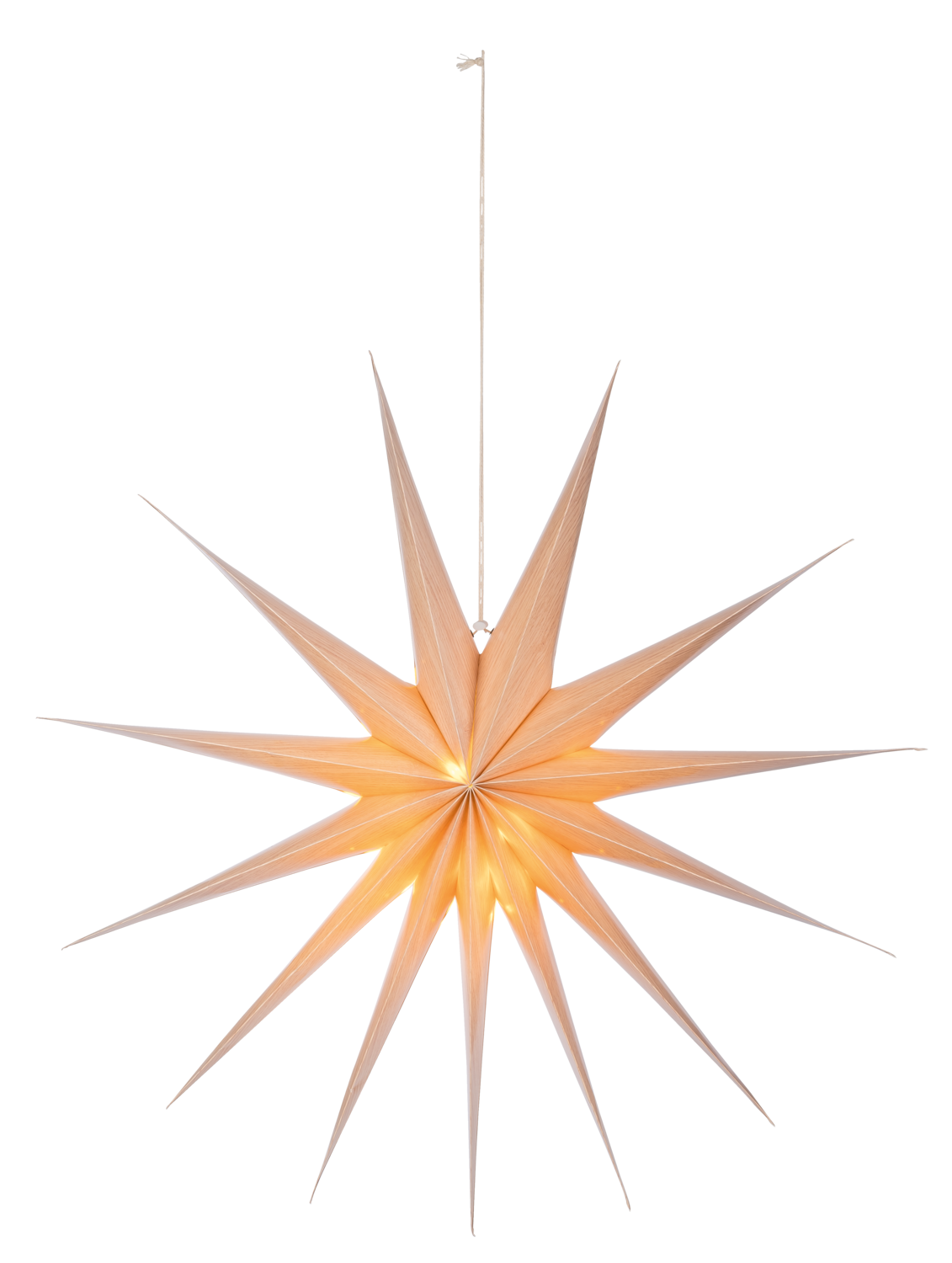 LIVARNO LED-kerstster, 20 LED's, Ø70 cm (beige/naturel)