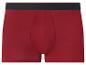 Rode herenboxershort met een zwarte tailleband en een dunne rode streep.