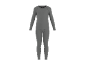 Grijs thermisch ondergoed set met lange mouwen en broek.