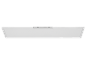 Witte rechthoekige plafondlamp met een strak design.