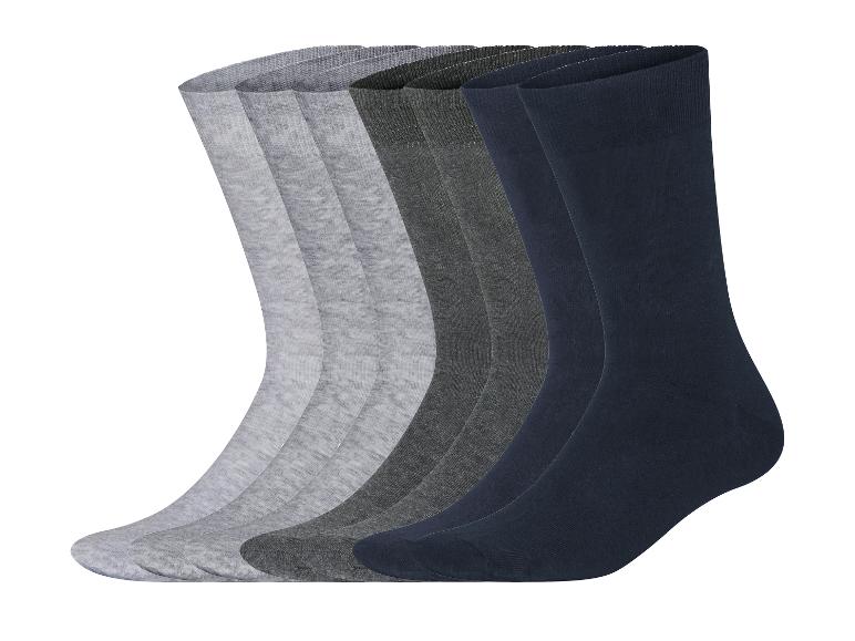 Set sokken: meerdere paar grijs en donkerblauw.