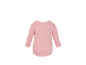 Roze romper met lange mouwen voor baby's, achteraanzicht.