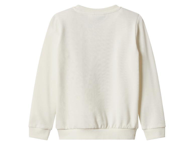 Crèmekleurig sweatshirt met lange mouwen voor dames, achteraanzicht