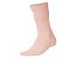 Enkele lichtroze sok met geribbelde boord.