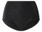 Zwarte hoge slip met getextureerd bloemenpatroon