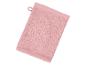 Roze washandje van badstof.