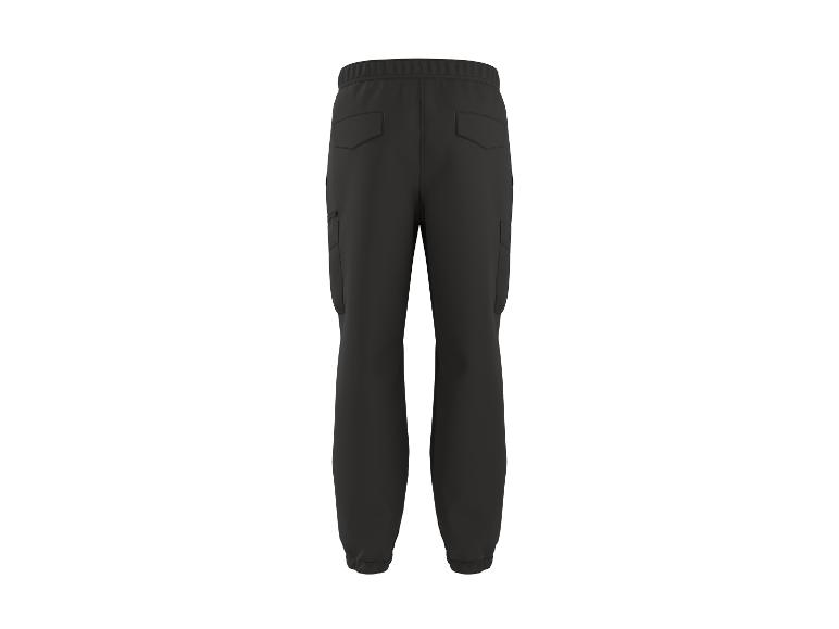 Zwarte heren joggingbroek met zakken, achteraanzicht