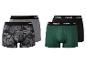 Tweepacks herenboxershorts in grijs, bedrukt, groen en zwart