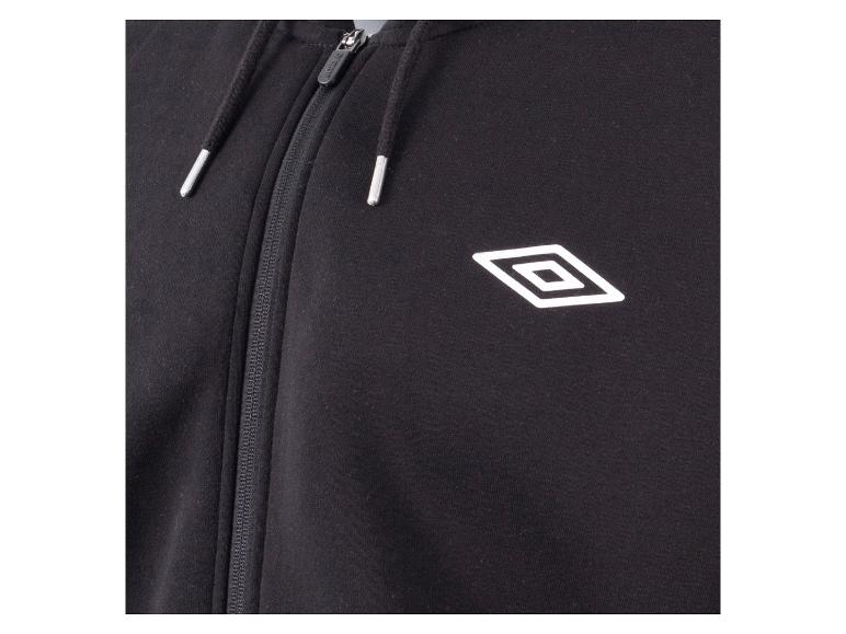 Zwarte hoodie met rits en Umbro-logo
