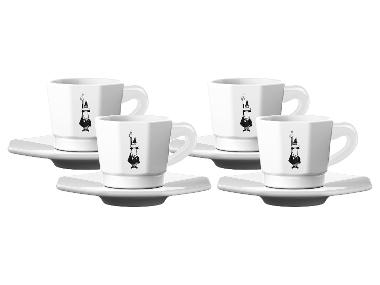 BIALETTI Set van 4 espressokopjes, porselein