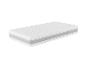 Wit matras met horizontale strepen en een grijze rand