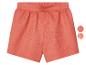 Linnen shorts, koraalkleur, met patroonopties.