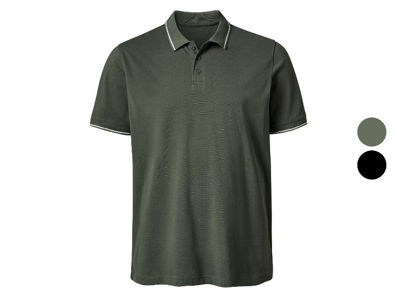 Donkergroen poloshirt voor heren.