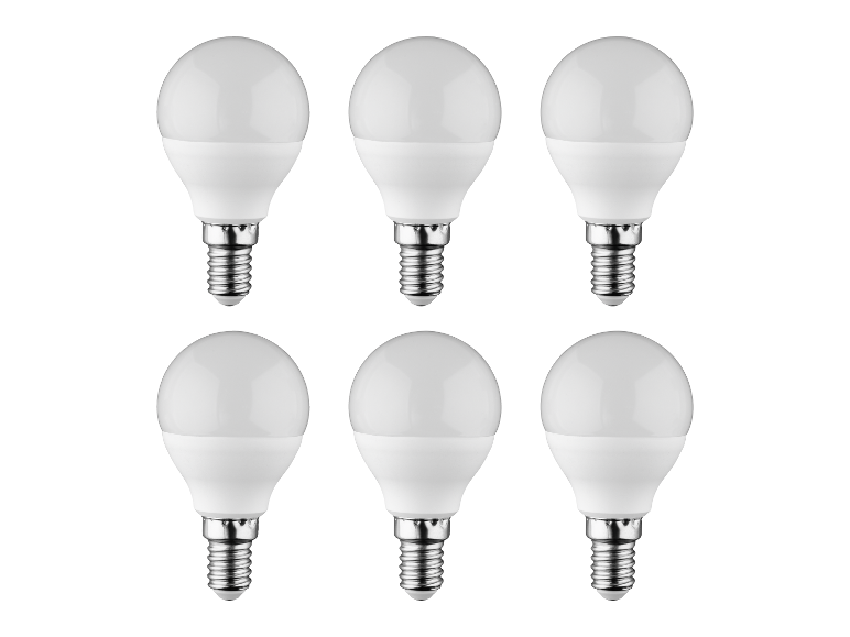 Zes klassieke LED-lampen.