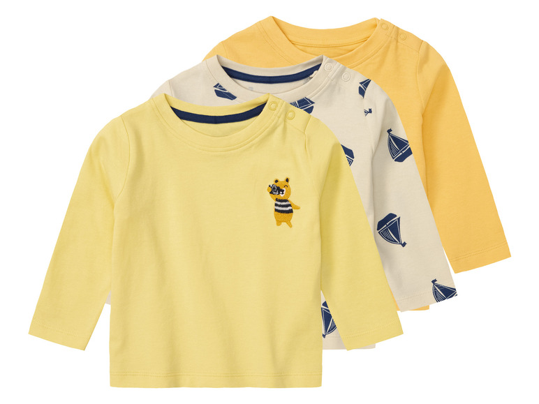 Ga naar volledige schermweergave: lupilu® 3 baby shirts - afbeelding 1