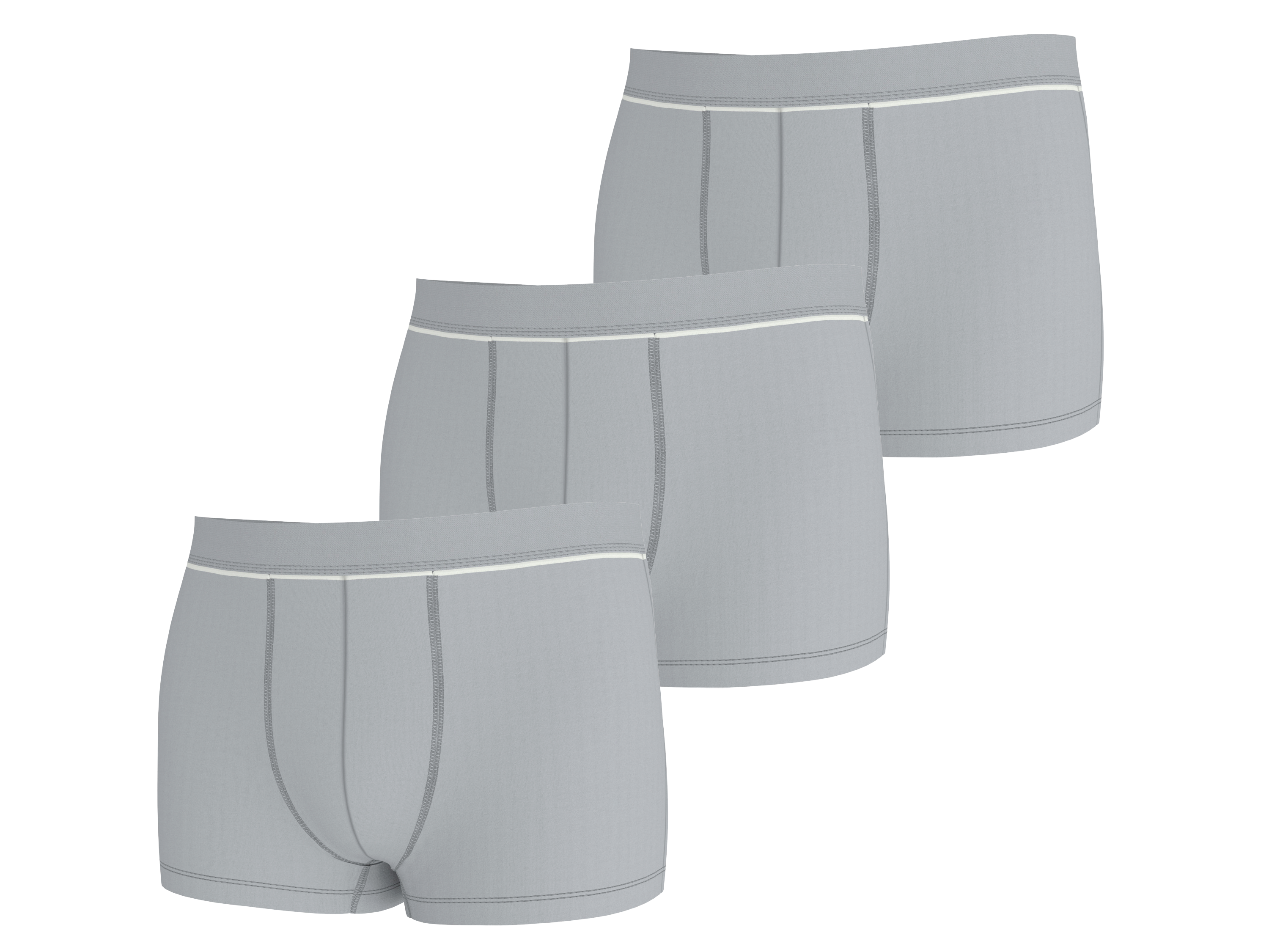 ESMARA MEN Set van 3 heren boxers (Grijs, XL)