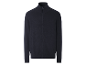 Donkerblauwe heren trui met rits.