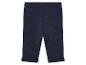 Donkerblauwe broek voor baby's met gevouwen zoom.