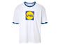 Wit T-shirt met contrasterende boord en Lidl logo.