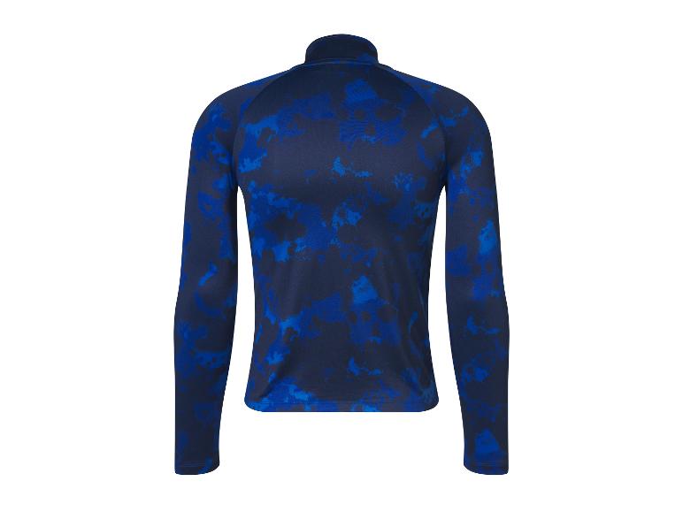 Donkerblauw shirt met lange mouwen en blauwe camouflageprint