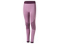 Paarse sportlegging met een donkerpaarse tailleband.
