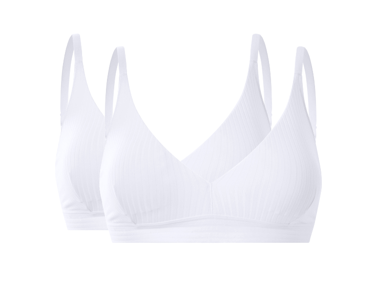 ESMARA® dames bralette in wit, set van 2 stuks