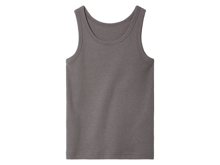 Een grijs tanktopje.