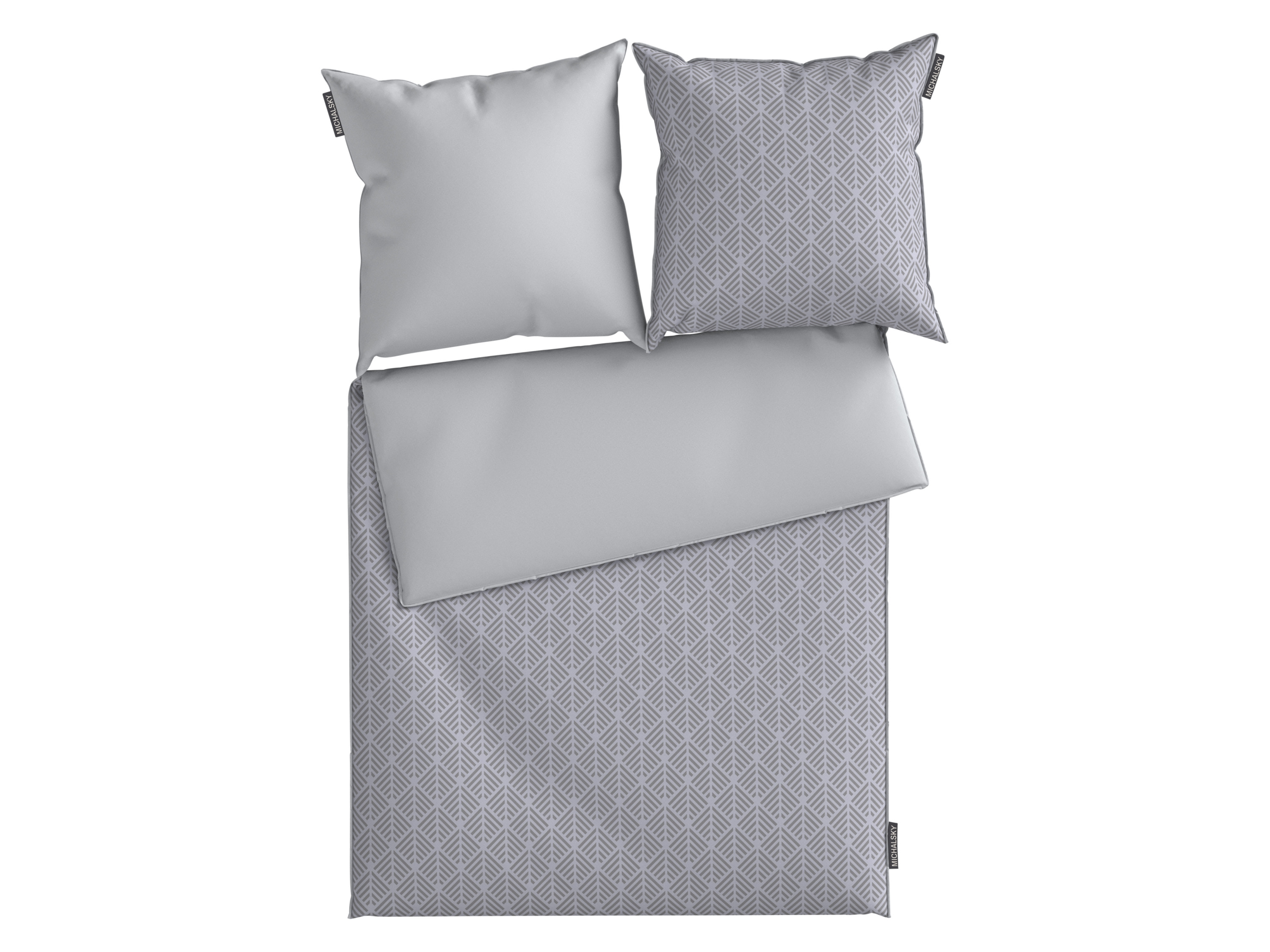 Michalsky Satijnen dekbedovertrek 240 x 220 cm (Grijs)