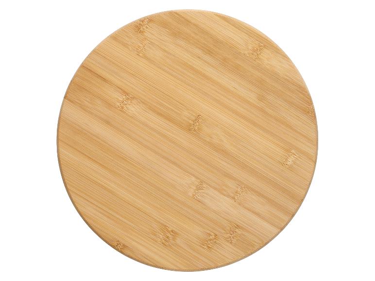 Ronde bamboe snij- of serveerplank.