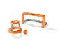 Opblaasbare voetbaldoel- en basketbalringset met twee ballen