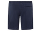 Donkerblauwe korte broek met elastische tailleband.