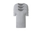 Drie grijze V-hals T-shirts van het merk Livergy.