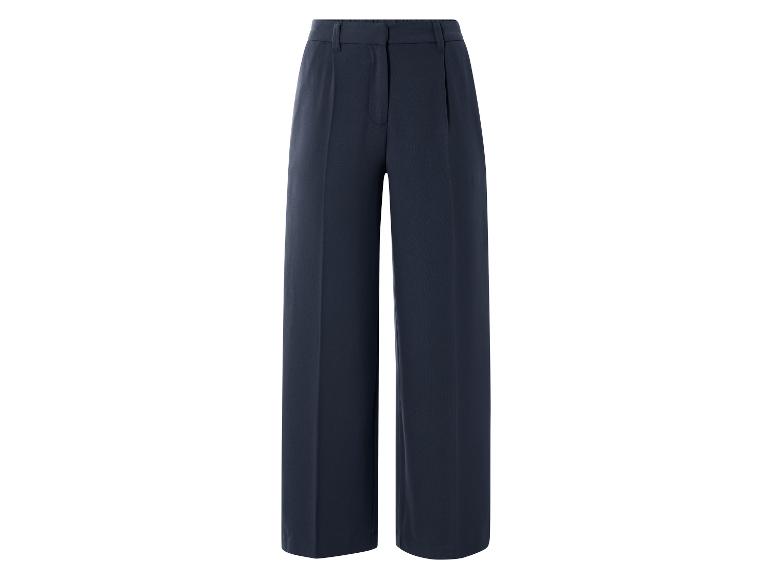 Elegante wijde donkerblauwe broek.