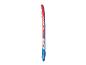 Rood en blauw opblaasbaar SUP board met de tekst '10'6' ALLROUND' en afmetingen.