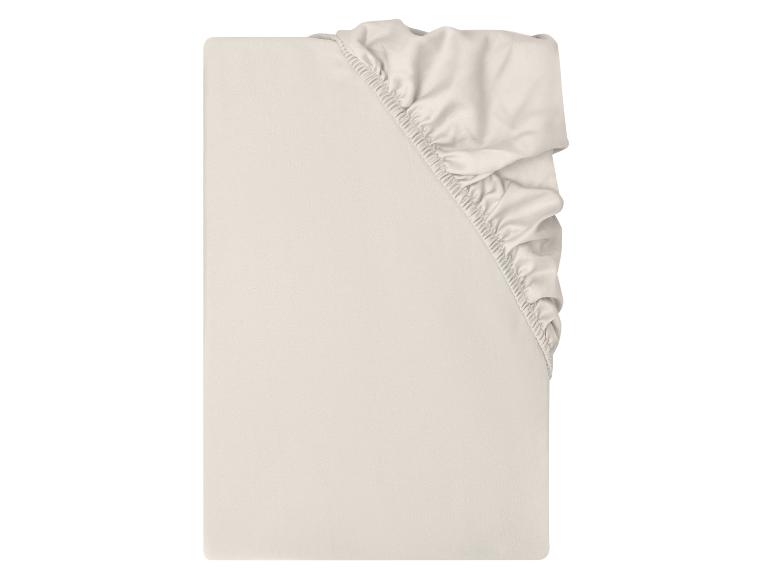 Beige hoeslaken met elastische hoeken