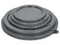 Set van grijze, ronde siliconen deksels in diverse maten