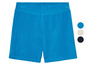 Blauwe badshorts van badstof voor heren.